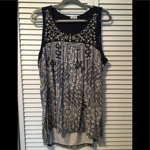 Blue with white yellow fun print size 2x